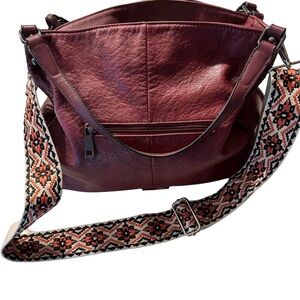 Hayden-Harnett large bag with new shoulder strap.